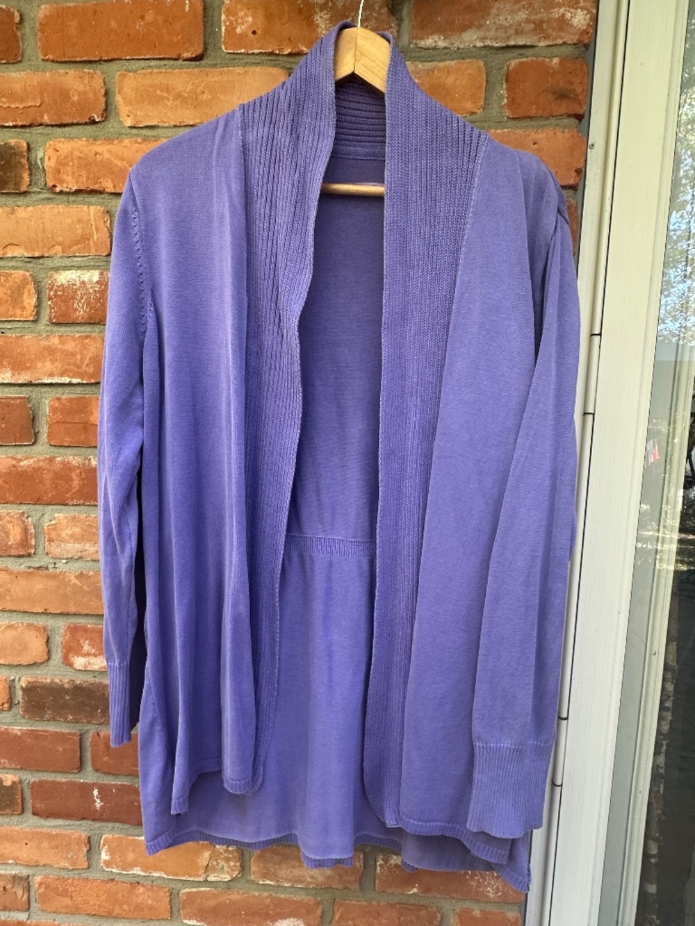 Woolrich Lavender Purple Open Front Knit Cardigan Sweater – Women's Size XL